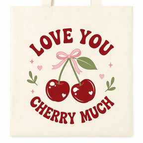 Baumwolltasche - Love You Cherry Much Motiv