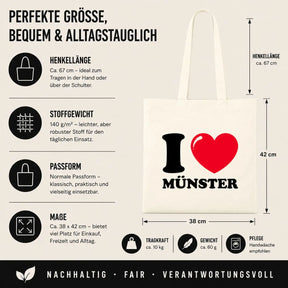 Baumwolltasche - I ❤ Münster
