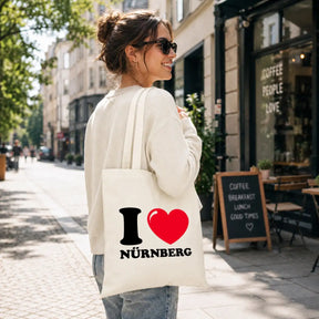 Baumwolltasche - I ❤ Nürnberg