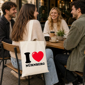 Baumwolltasche - I ❤ Nürnberg