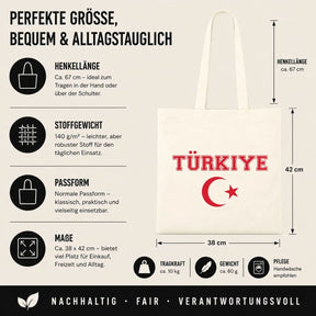 Baumwolltasche - Türkiye Motiv mit Flagge