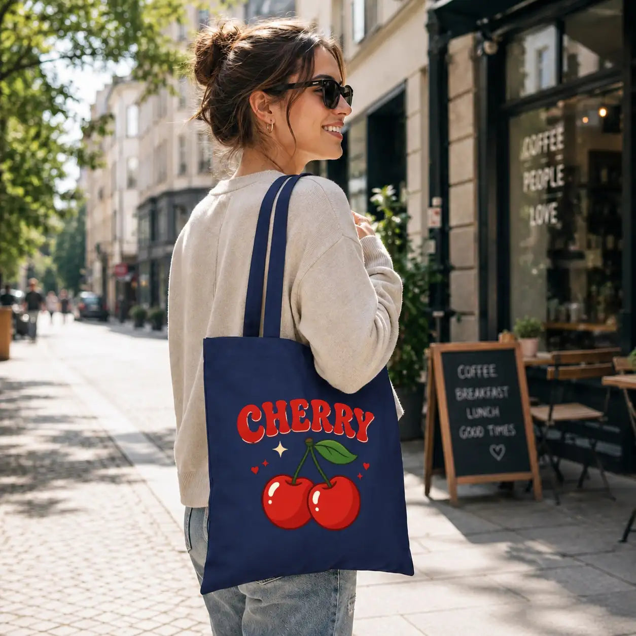 Baumwolltasche - Cherry Kirschen Motiv