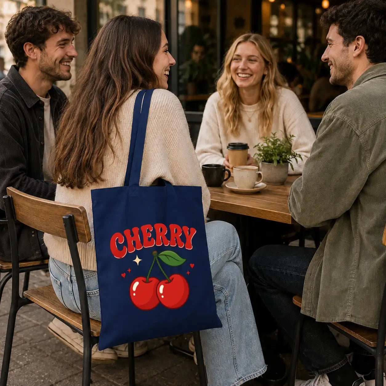 Baumwolltasche - Cherry Kirsche Motiv