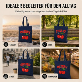 Baumwolltasche - Cherry Kirsche Motiv