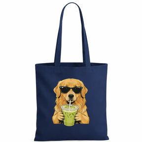 Baumwolltasche - Golden Retriever mit Sonnenbrille