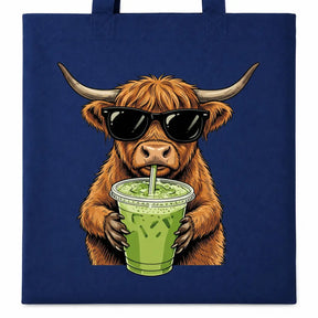 Baumwolltasche - Highland Rind mit Sonnenbrille