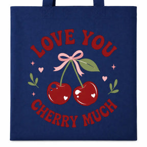Baumwolltasche - Love You Cherry Much mit süßen Kirschen