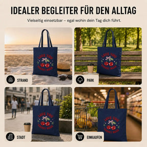 Baumwolltasche - Love You Cherry Much mit süßen Kirschen