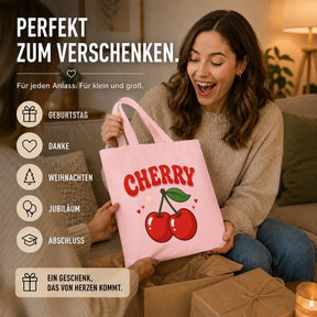 Baumwolltasche - Cherry Kirschen Motiv