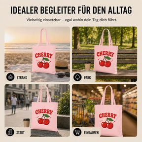 Baumwolltasche - Cherry Kirschen Motiv