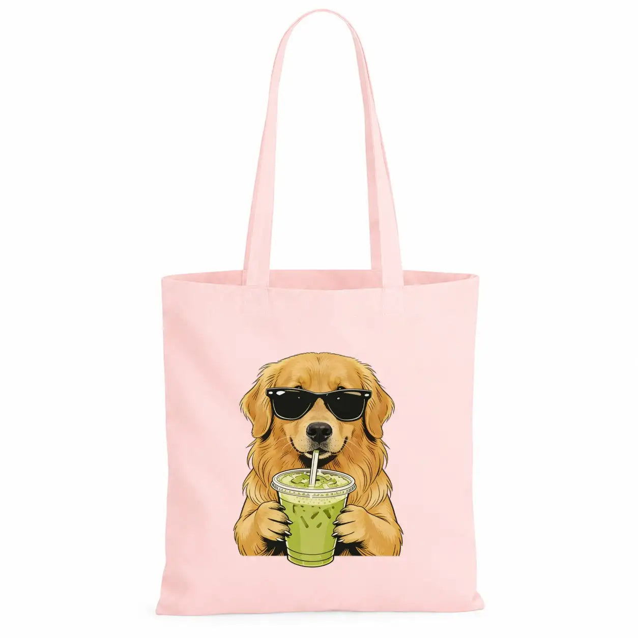 Baumwolltasche - Golden Retriever mit Sonnenbrille