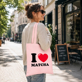 Baumwolltasche - I ❤ Matcha