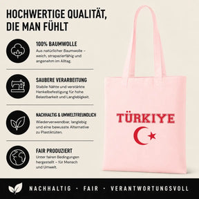 Baumwolltasche - Türkiye mit türkischer Flagge