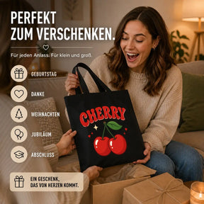 Baumwolltasche - Cherry Kirschen Motiv
