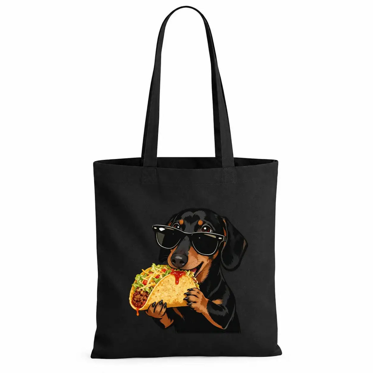 Baumwolltasche - Dackel Sonnenbrille Taco