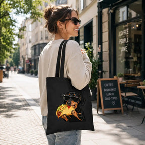 Baumwolltasche - Dackel Sonnenbrille Taco