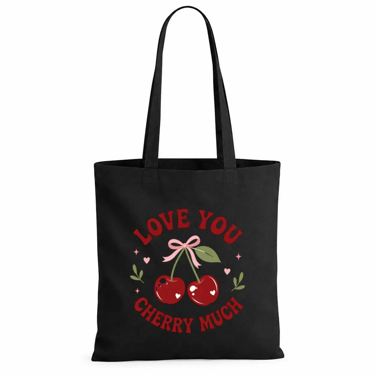 Baumwolltasche - Love you cherry much