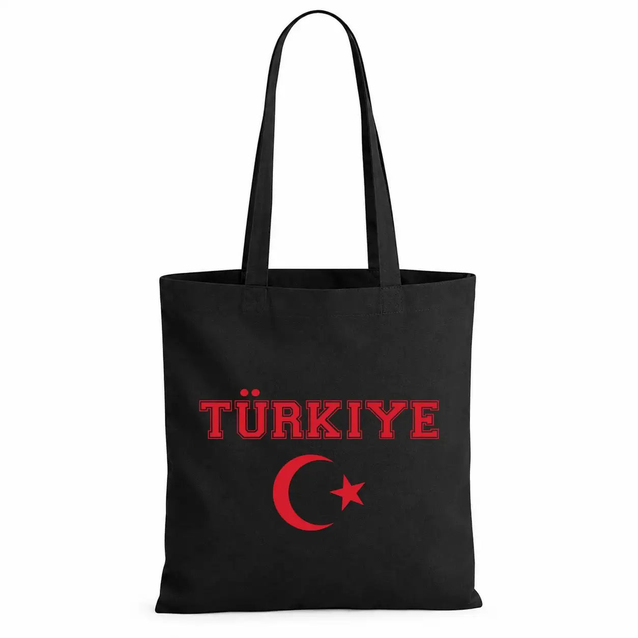Baumwolltasche - Türkiye Flagge mit Halbmond und Stern