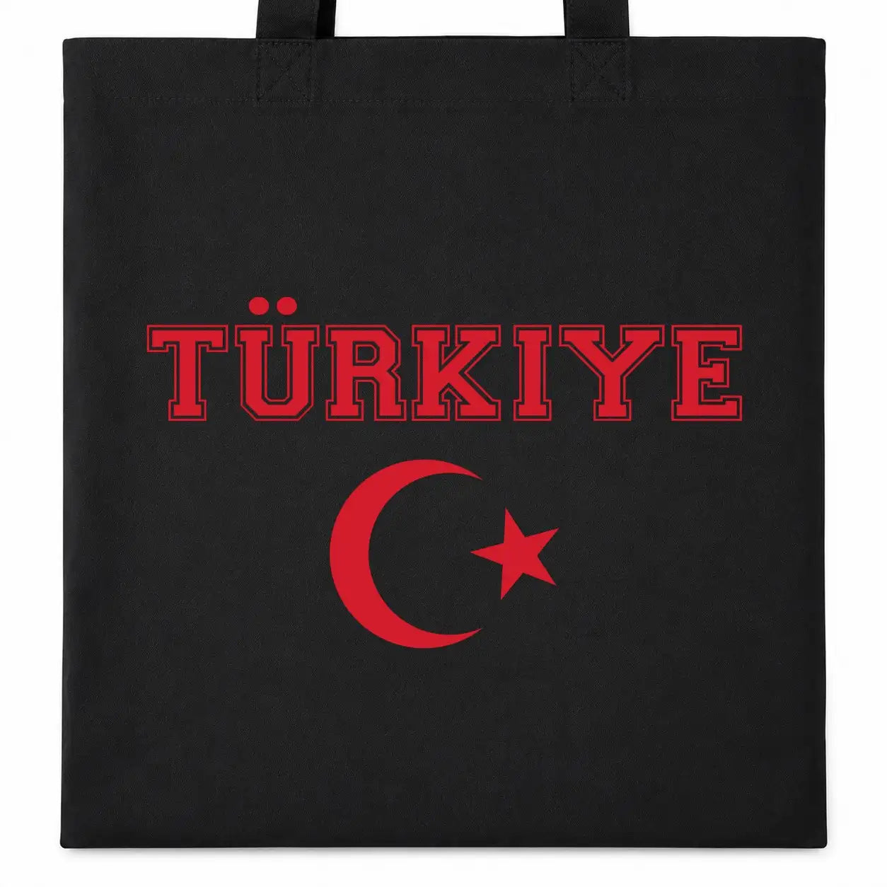 Baumwolltasche - Türkiye Flagge mit Halbmond und Stern