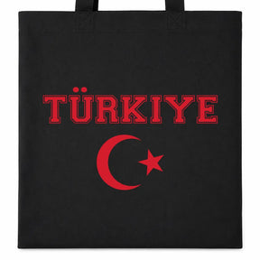 Baumwolltasche - Türkiye Flagge mit Halbmond und Stern