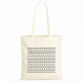 Baumwolltasche - Dekorative Nähstich-Muster