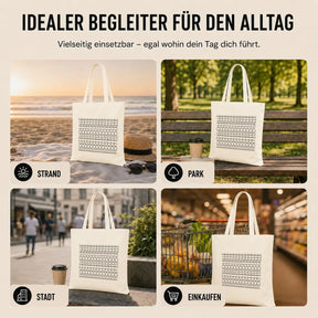 Baumwolltasche - Dekorative Nähstich-Muster