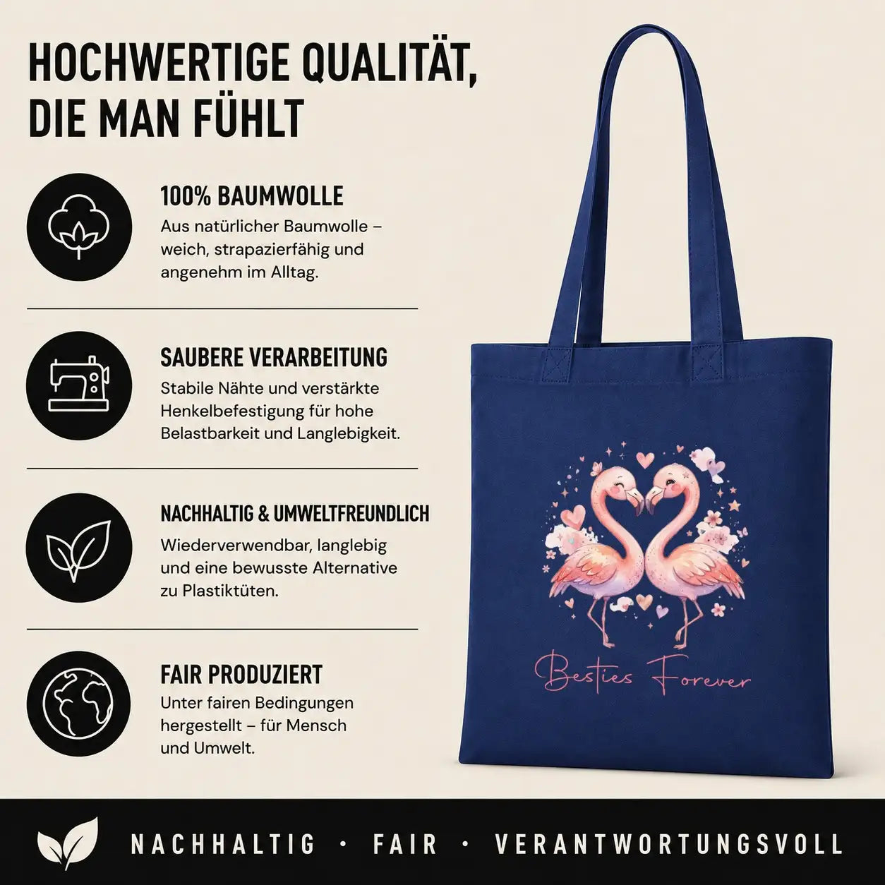 Baumwolltasche - Besties Forever