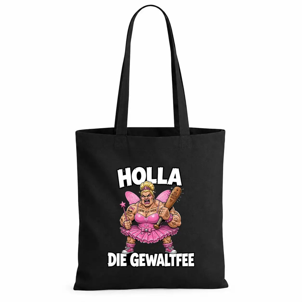 Baumwolltasche - Holla die Gewaltfee