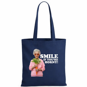 Baumwolltasche - Smile if you're horny!