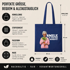 Baumwolltasche - Smile if you're horny!