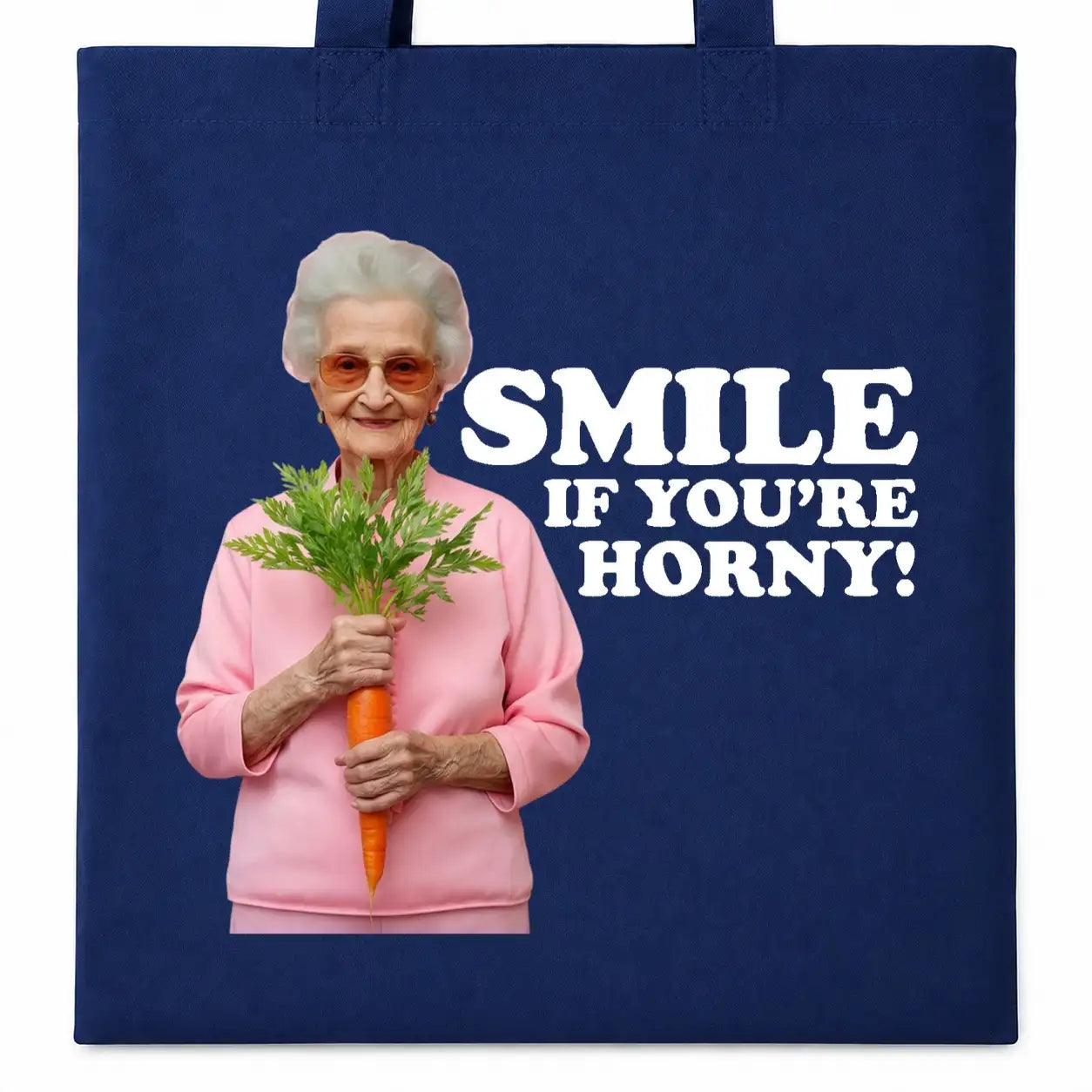 Baumwolltasche - Smile if you're horny!