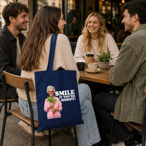 Baumwolltasche - Smile if you're horny!