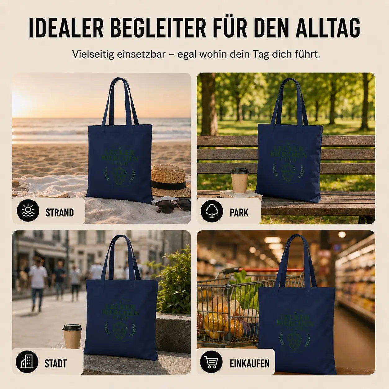 Baumwolltasche - Lecker Bierchen Club