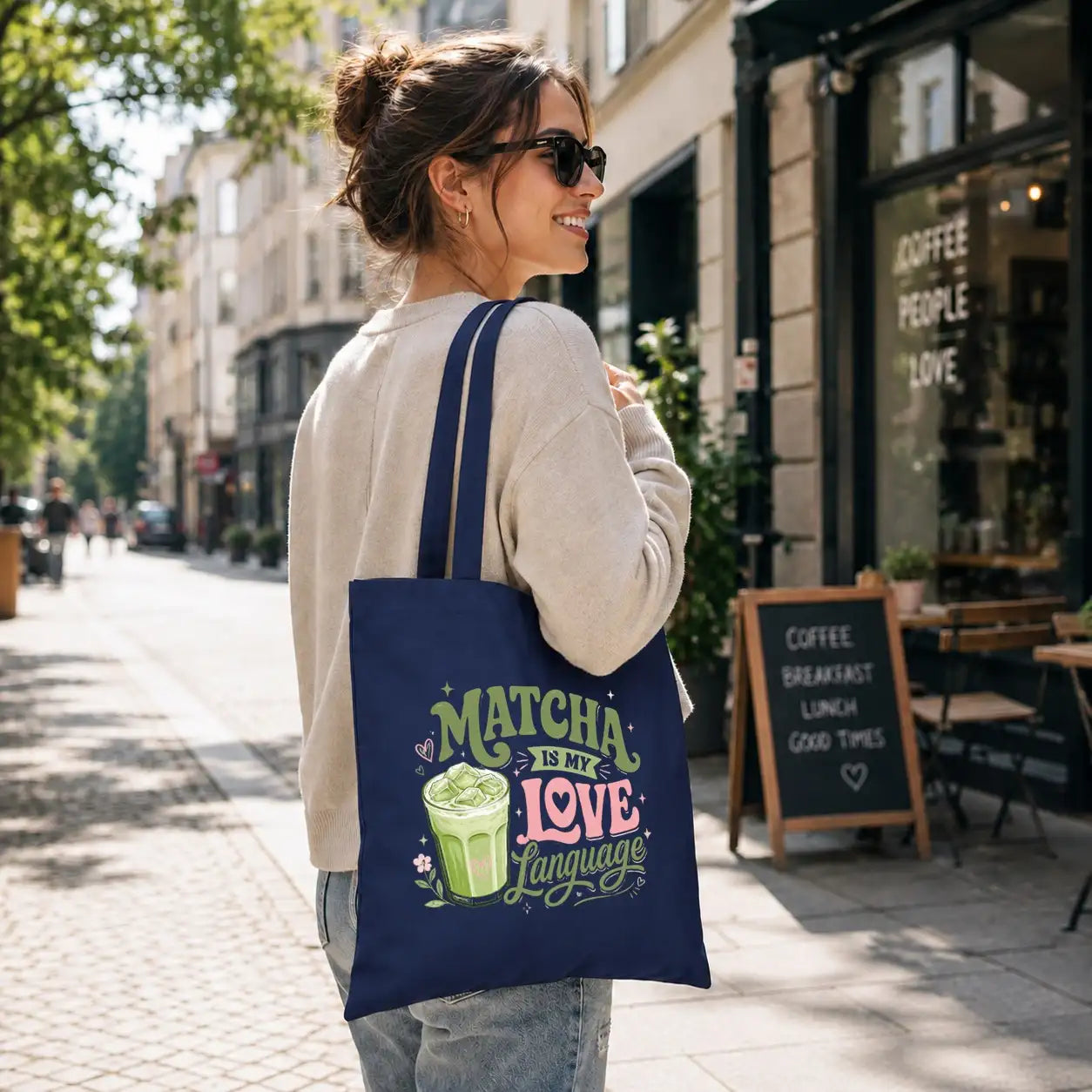 Baumwolltasche - Matcha is my love language