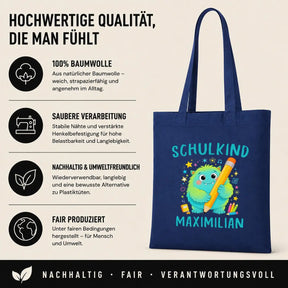 Baumwolltasche - Schulkind Maximilian