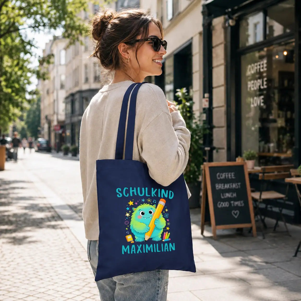 Baumwolltasche - Schulkind Maximilian