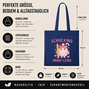 Baumwolltasche - Schulkind Anna-Lena