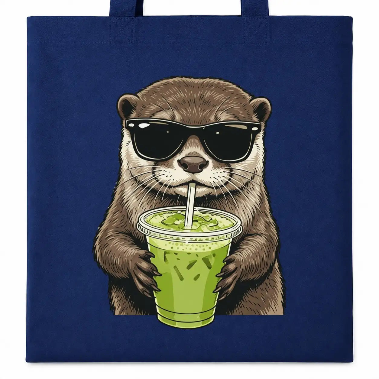Baumwolltasche - Otter Sonnenbrille Matcha-Drink