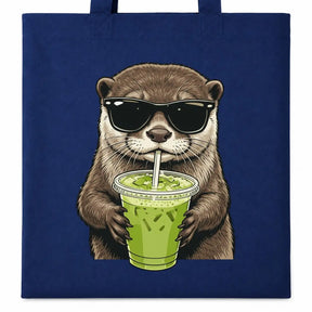 Baumwolltasche - Otter Sonnenbrille Matcha-Drink