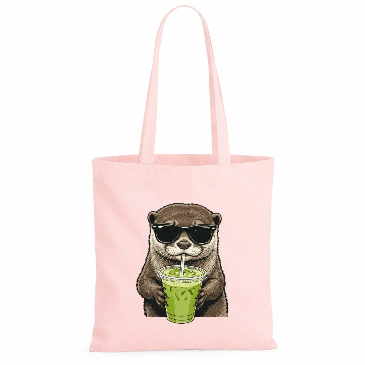 Baumwolltasche - Otter Sonnenbrille Matcha-Drink