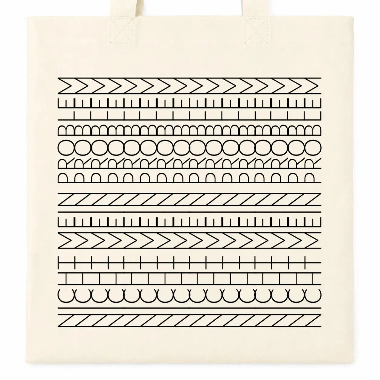 Baumwolltasche - Geometrische Muster Linien