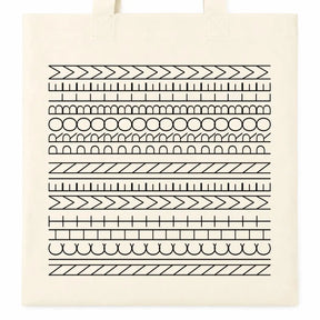 Baumwolltasche - Geometrische Muster Linien