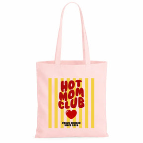 LIEBTASTISCH® Baumwolltasche Hot Mom Club Proud Member Since 2026 - Stofftasche Beutel für Mama Mutter - Geschenk Muttertag Geburtstag Weihnachten beste Freundin - {FARBE}