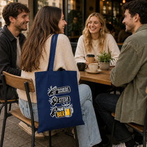 Baumwolltasche - Schere Stein Paar Bier
