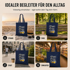 Baumwolltasche - Schere Stein Paar Bier