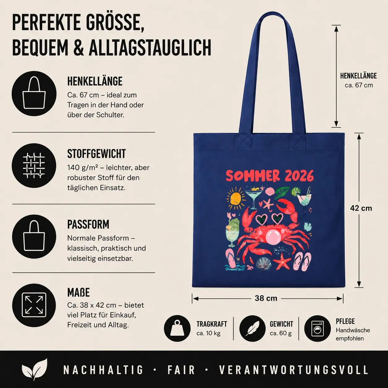 Baumwolltasche - Sommer 2026