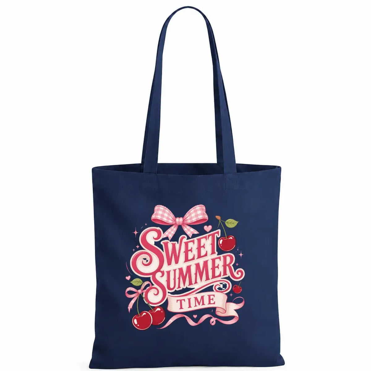 LIEBTASTISCH® Baumwolltasche Sweet Summer Time - Stofftasche Beutel für Frauen Damen mit Kirschen Schleife - Geschenk Geburtstag beste Freundin Mama - The Accountant - {FARBE}
