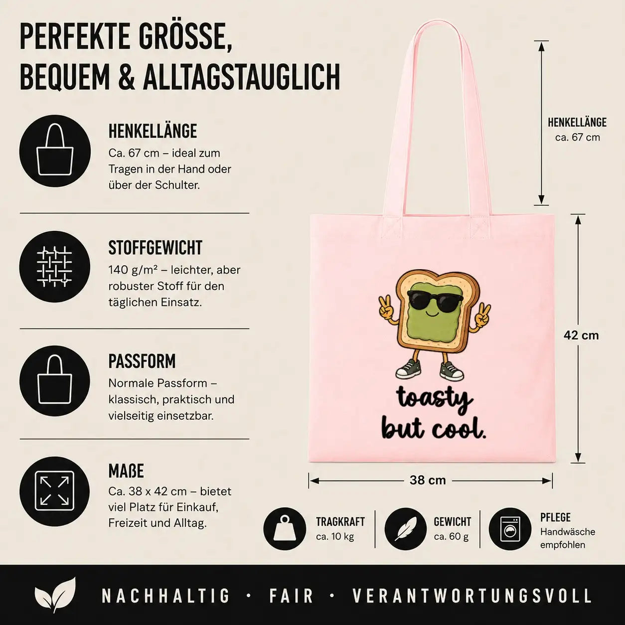Baumwolltasche - Foodie & Avocado - Motiv nach Wahl