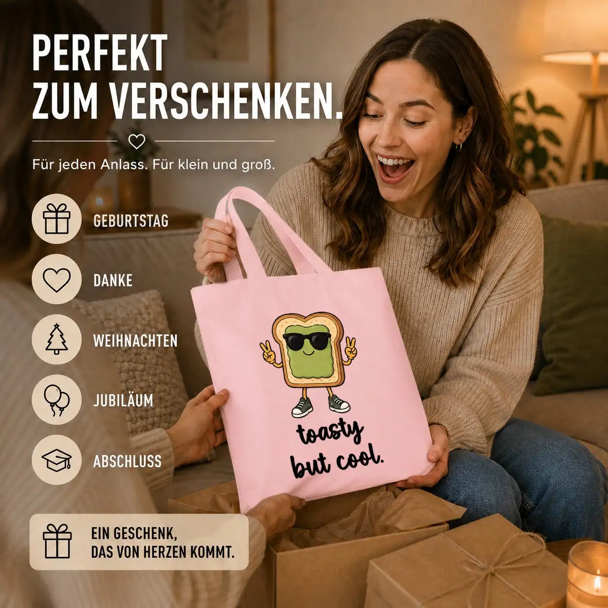 Baumwolltasche - Foodie & Avocado - Motiv nach Wahl