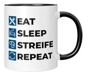 Tasse - Eat Sleep Streife Repeat